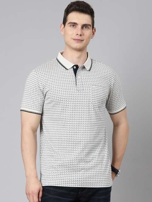 men printed short sleeve regular fit polo t-shirt - 22068742 -  Standard Image - 0