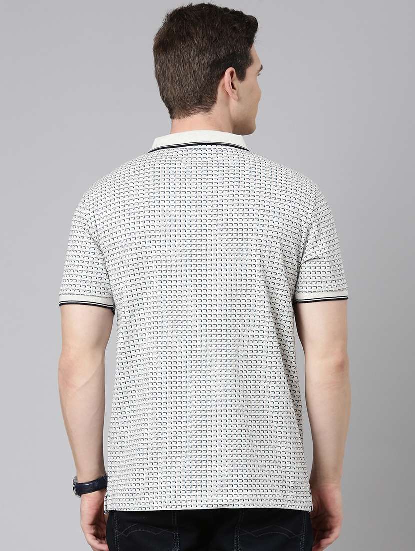 men printed short sleeve regular fit polo t-shirt - 22068742 -  Standard Image - 3