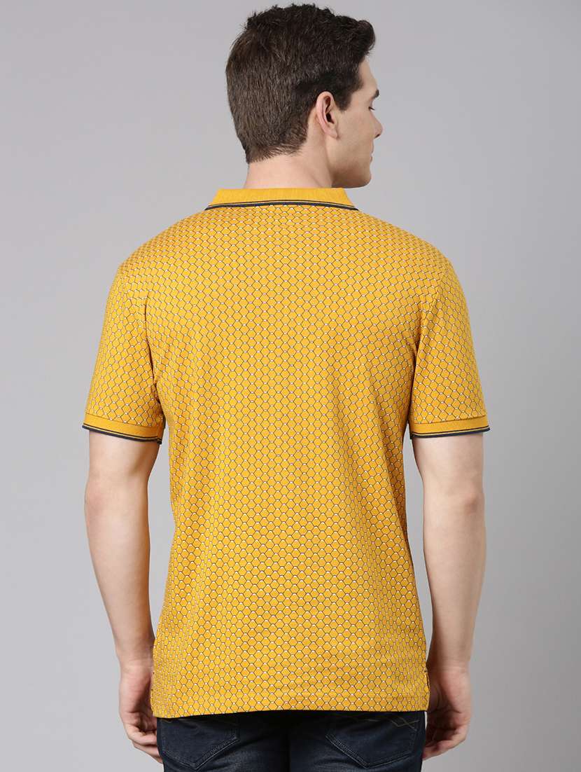 men printed short sleeve regular fit polo t-shirt - 22068747 -  Standard Image - 3