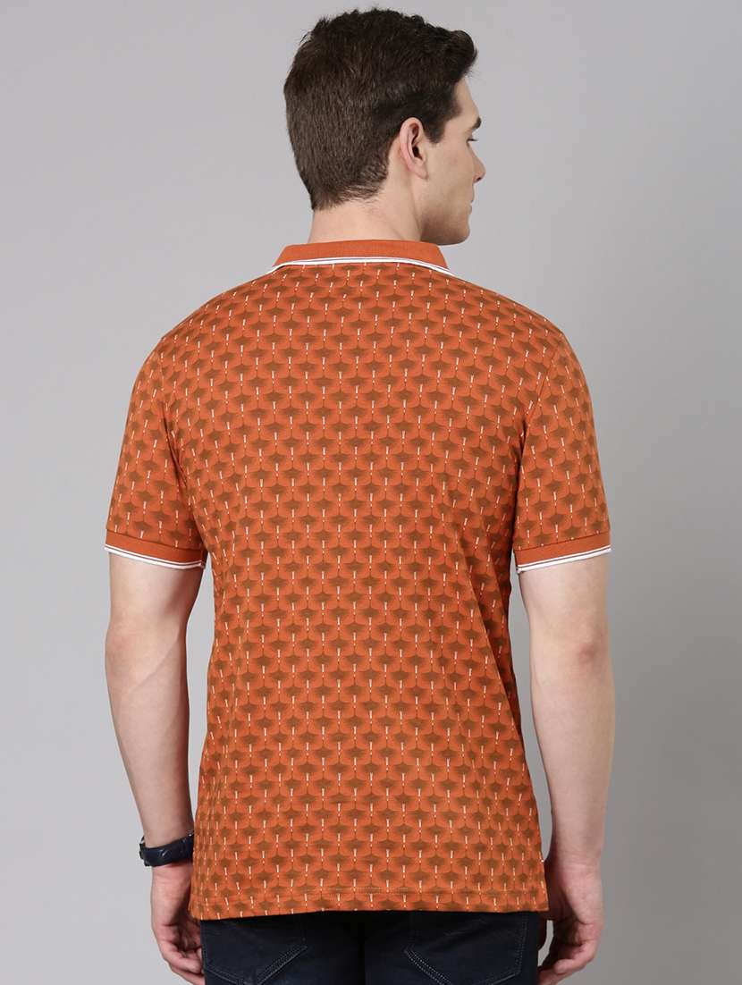 men printed short sleeve regular fit polo t-shirt - 22068749 -  Standard Image - 3