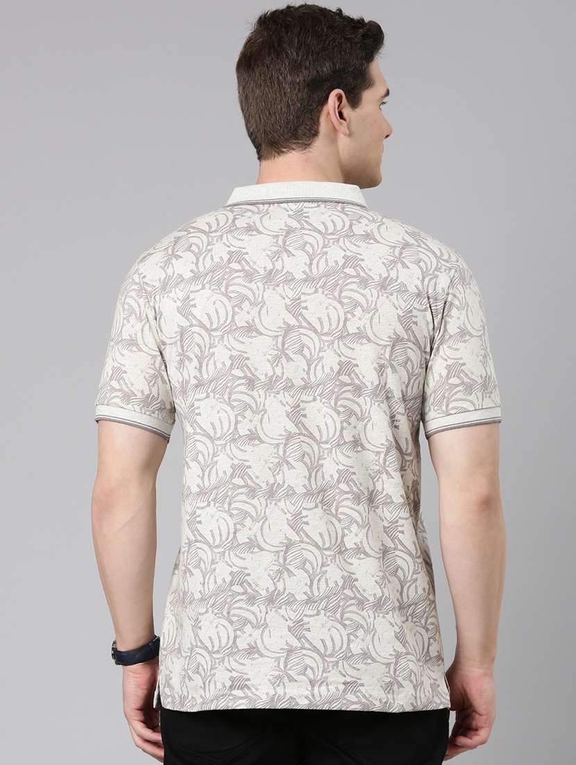men printed short sleeve regular fit polo t-shirt - 22068750 -  Standard Image - 3