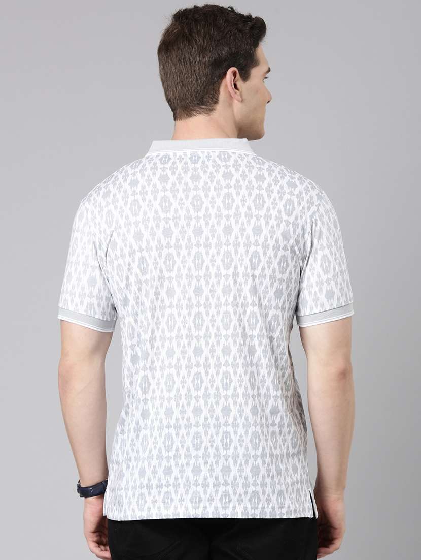 men printed short sleeve regular fit polo t-shirt - 22068754 -  Standard Image - 3