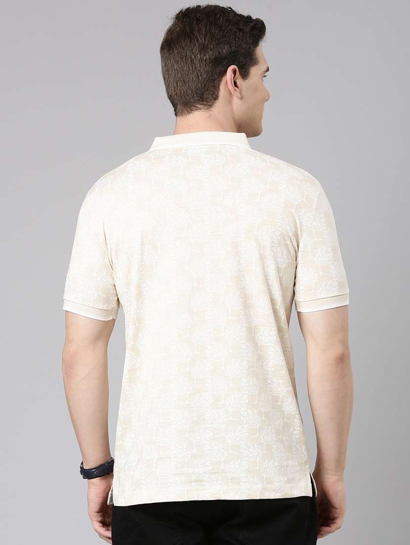men printed short sleeve regular fit polo t-shirt - 22068755 -  Standard Image - 3