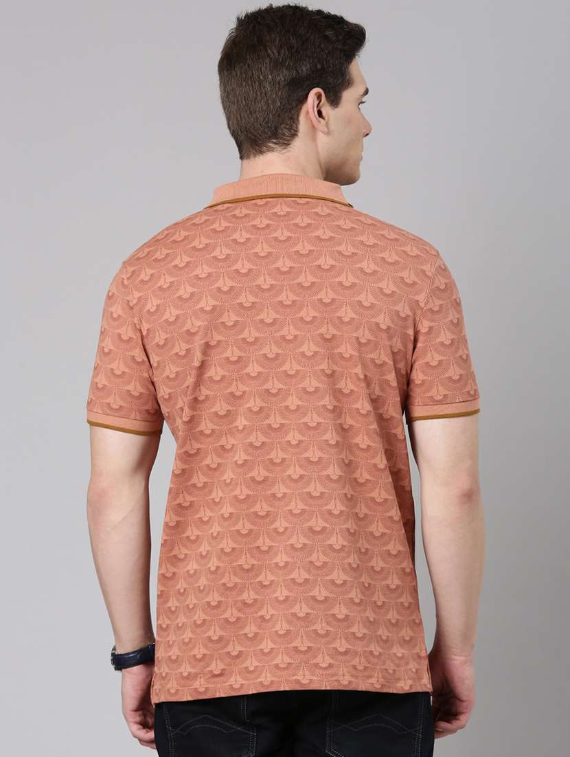 men printed short sleeve regular fit polo t-shirt - 22068759 -  Standard Image - 3