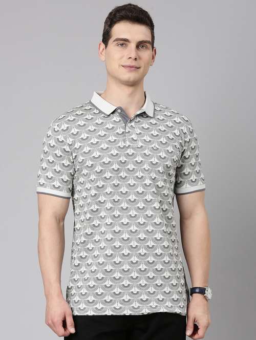 men printed short sleeve regular fit polo t-shirt - 22068760 - Standard Image - 0