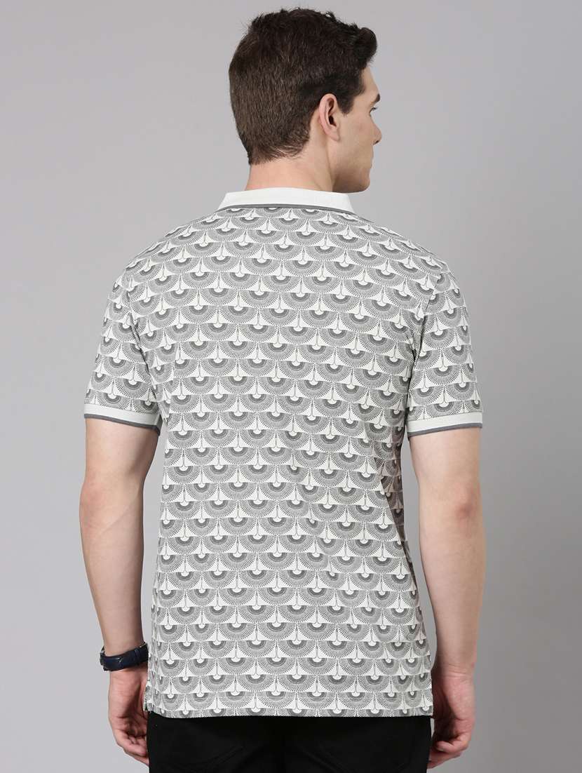 men printed short sleeve regular fit polo t-shirt - 22068760 - Standard Image - 3
