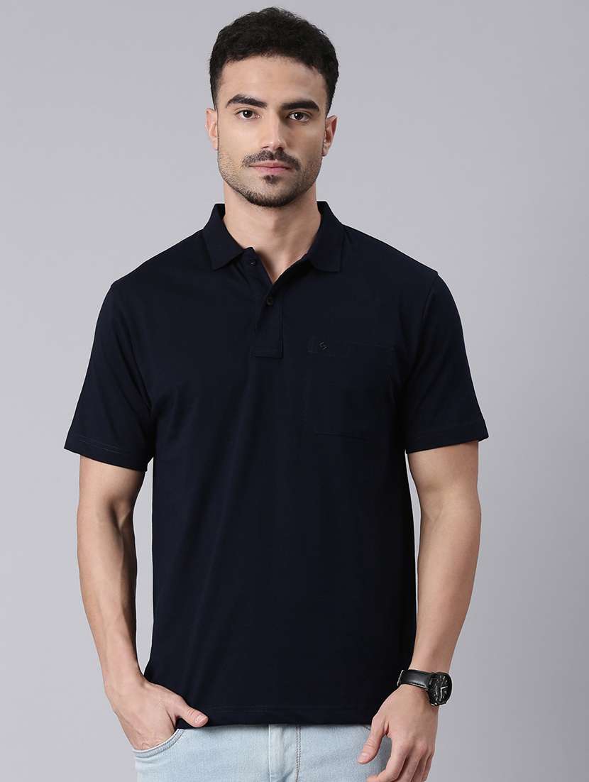 men solid short sleeve regular fit polo t-shirt