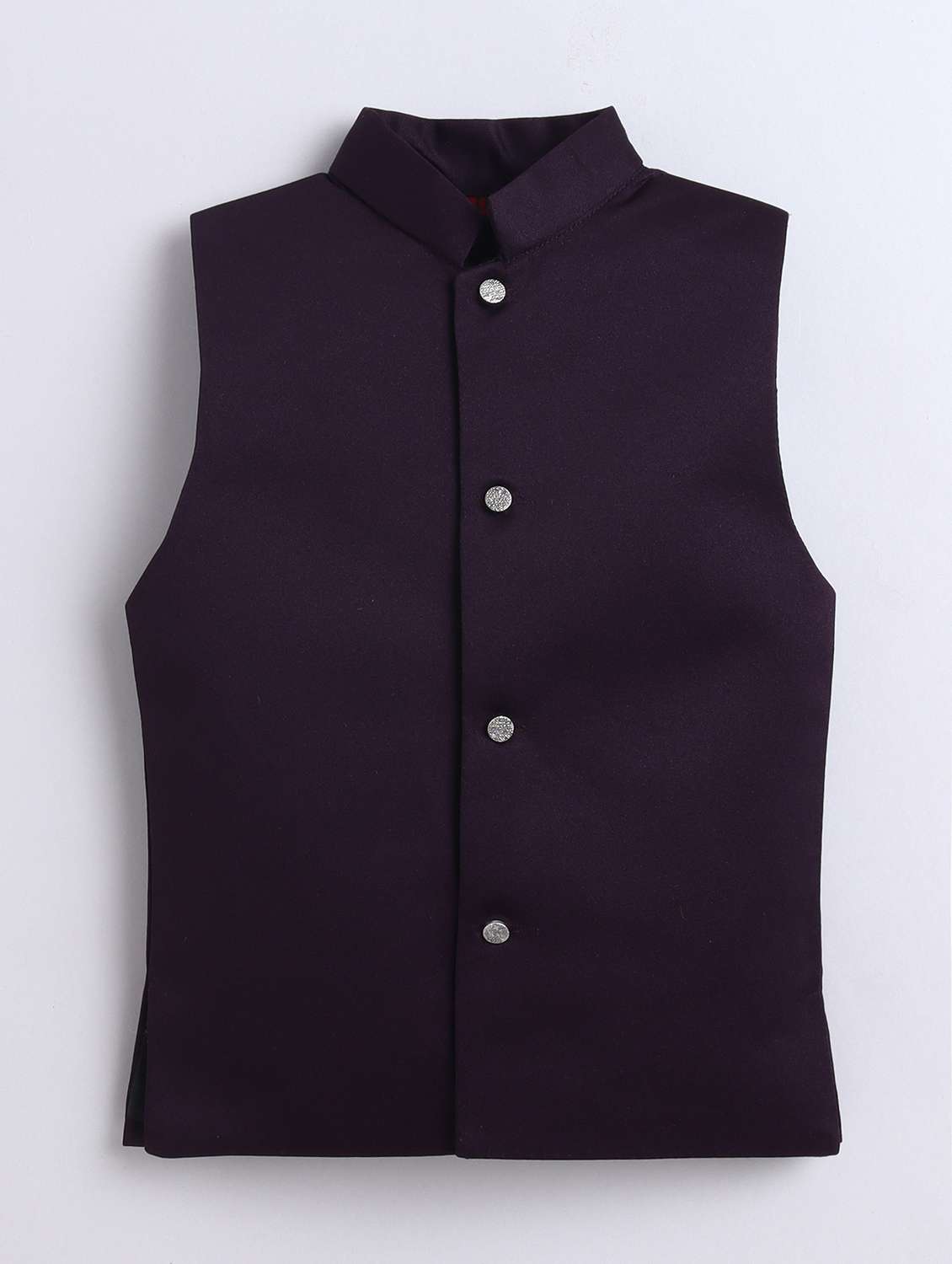 boys purple embeoidered sherwani set - 22068765 -  Standard Image - 3