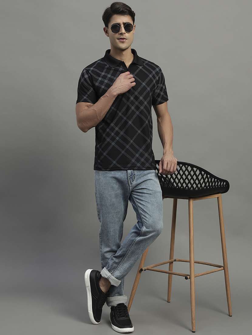 men printed short sleeve regular fit polo t-shirt - 22068772 -  Standard Image - 3
