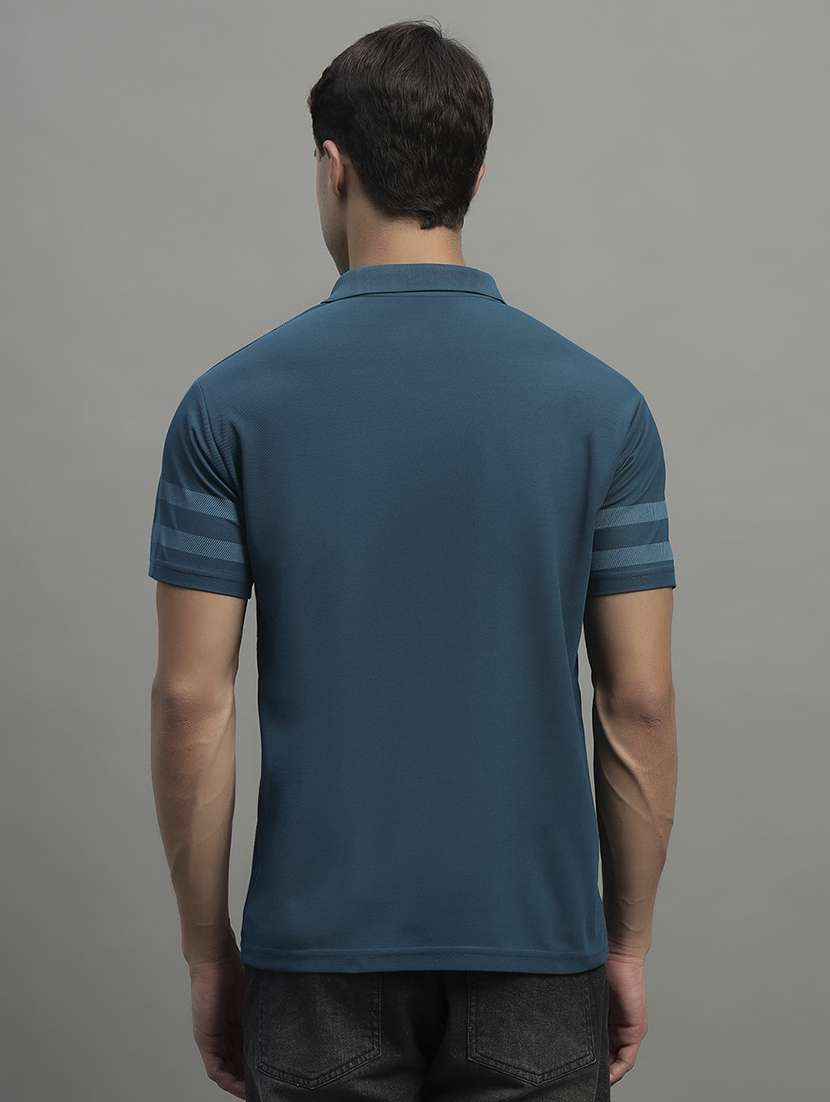 men printed short sleeve regular fit polo t-shirt - 22068777 -  Standard Image - 3