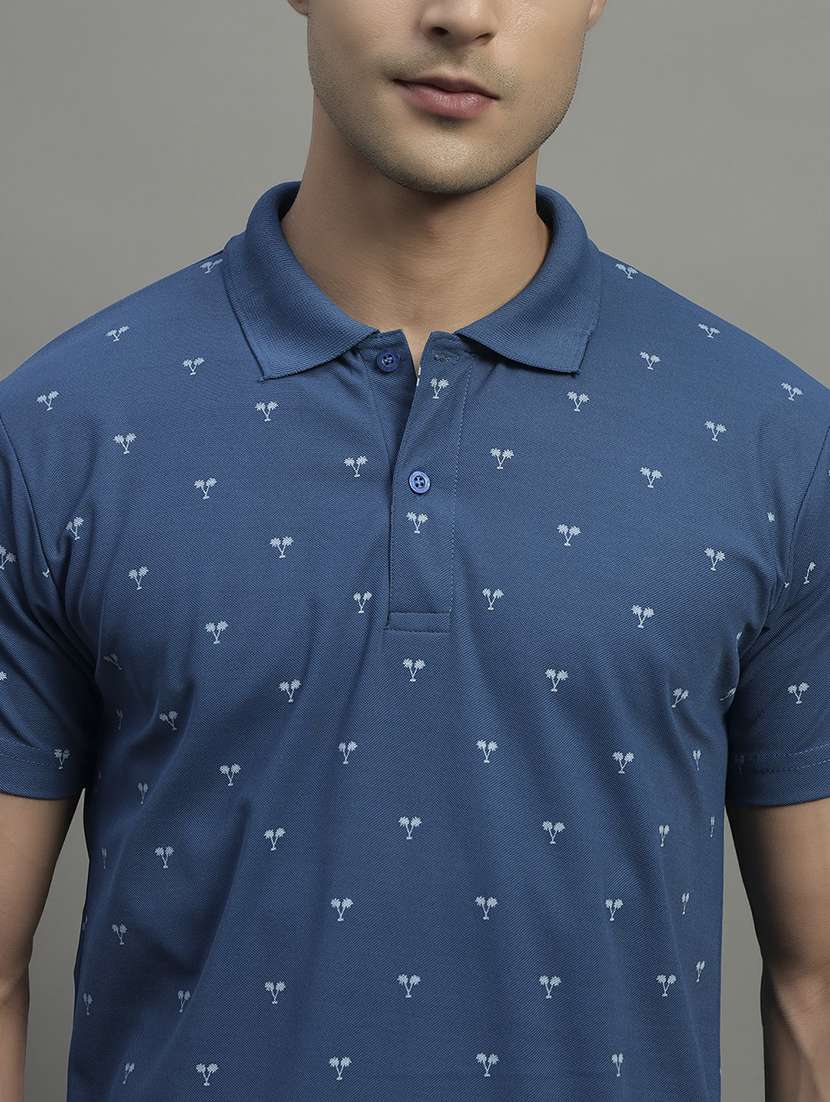 men printed short sleeve regular fit polo t-shirt - 22068780 -  Standard Image - 3