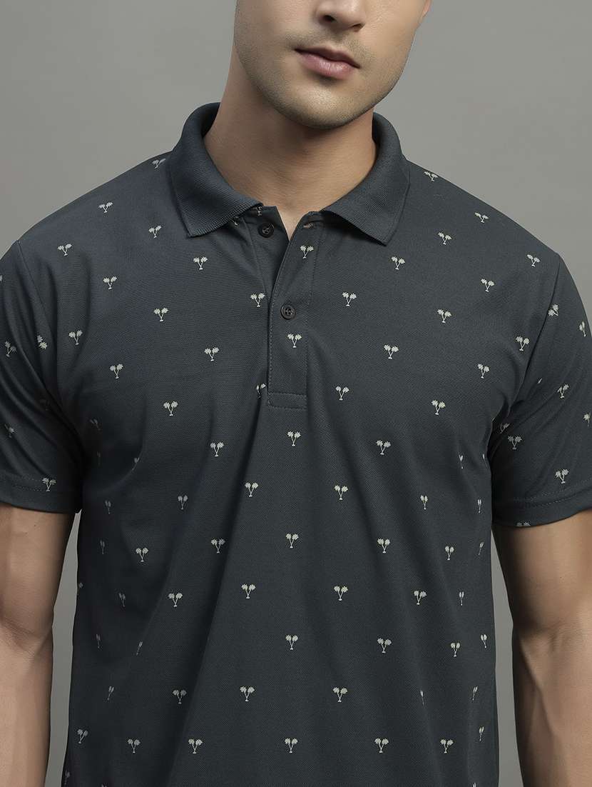 men printed short sleeve regular fit polo t-shirt - 22068781 -  Standard Image - 3
