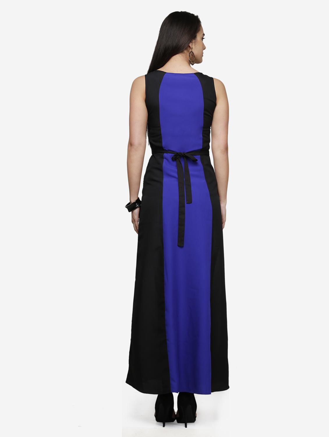 women color blocked sleeveless a-line dress - 22068792 - Standard Image - 3