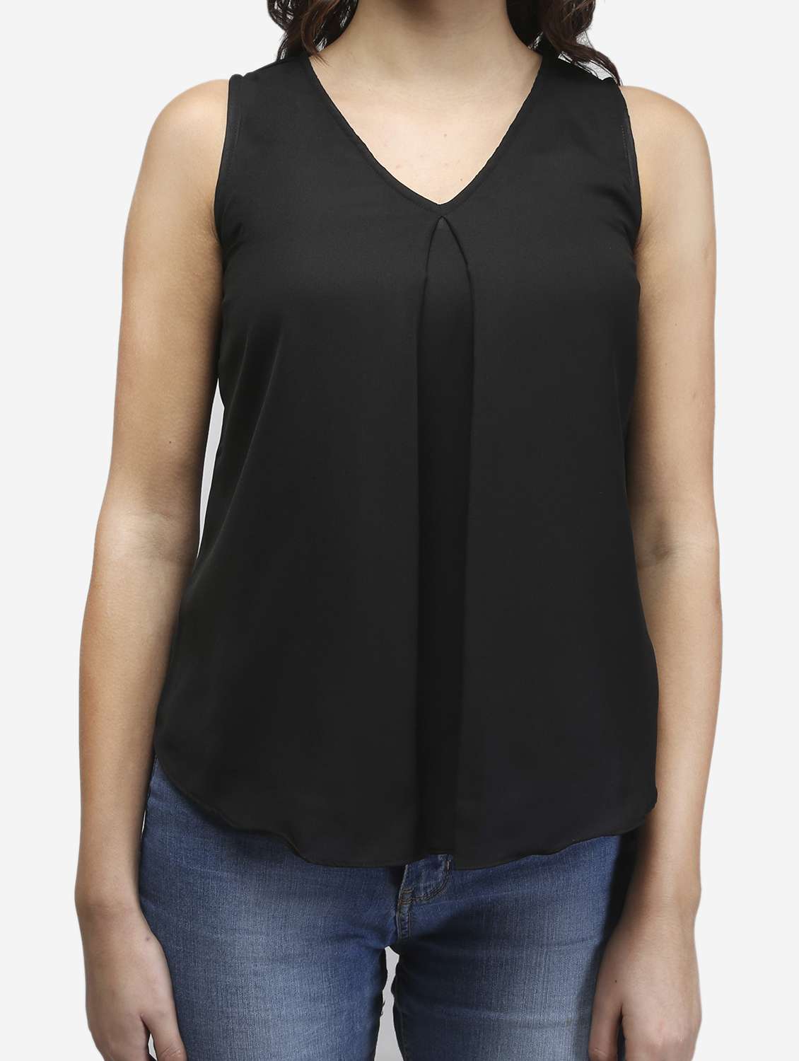 women black solid sleeveless top - 22068803 - Standard Image - 5