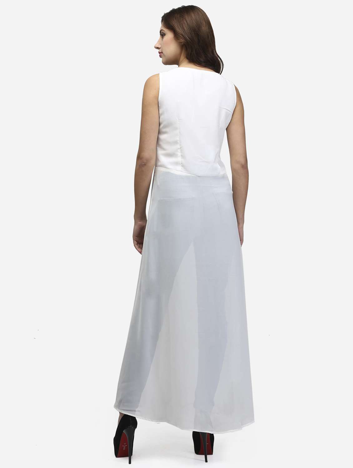 women printed sleeveless front slit tunic - 22068807 - Standard Image - 3
