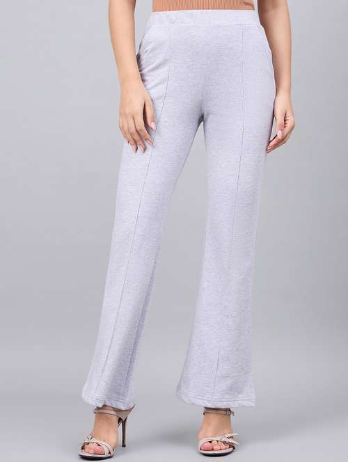 women solid mid rise bootcut trouser - 22068823 - Standard Image - 0