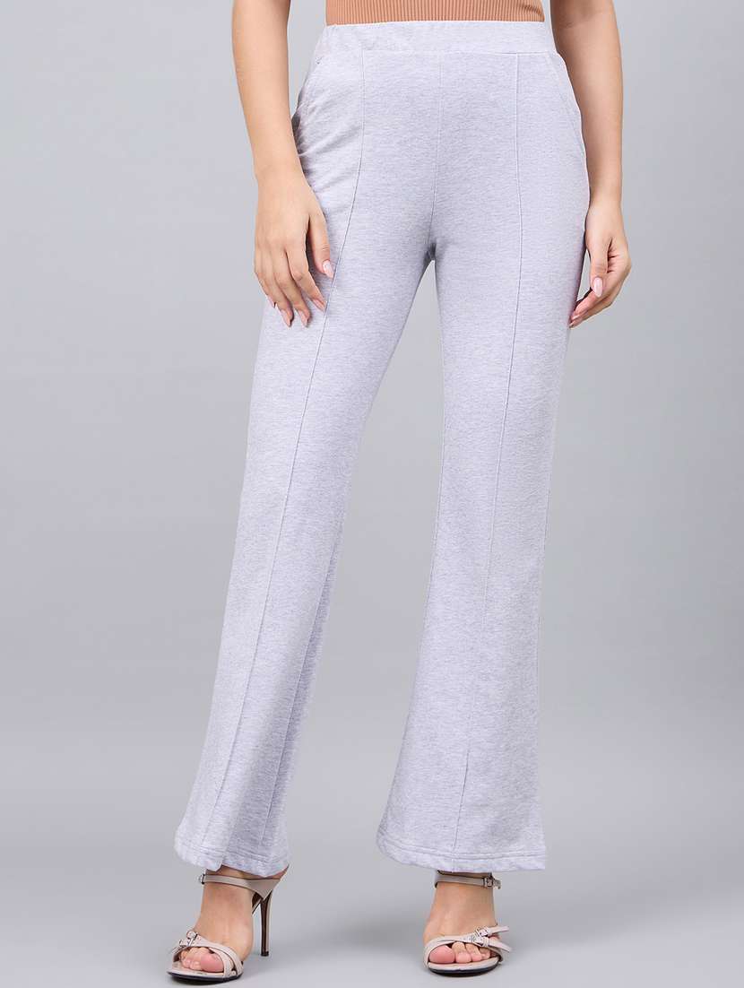 women solid mid rise bootcut trouser - 22068823 - Zoom Image - 0