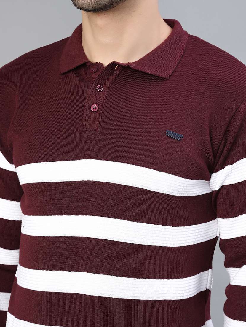 men striped long sleeve regular fit pullover  - 22068890 -  Standard Image - 5