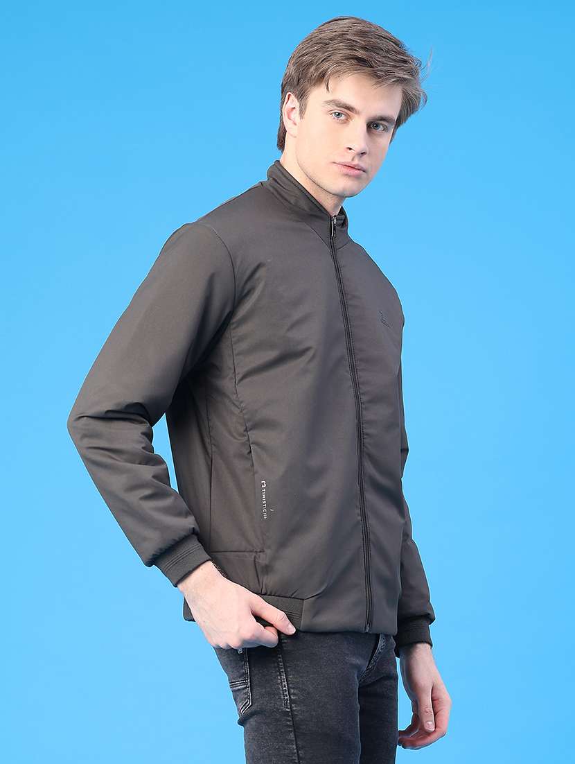 men solid long sleeve insulator bomber jacket - 22068927 -  Standard Image - 3