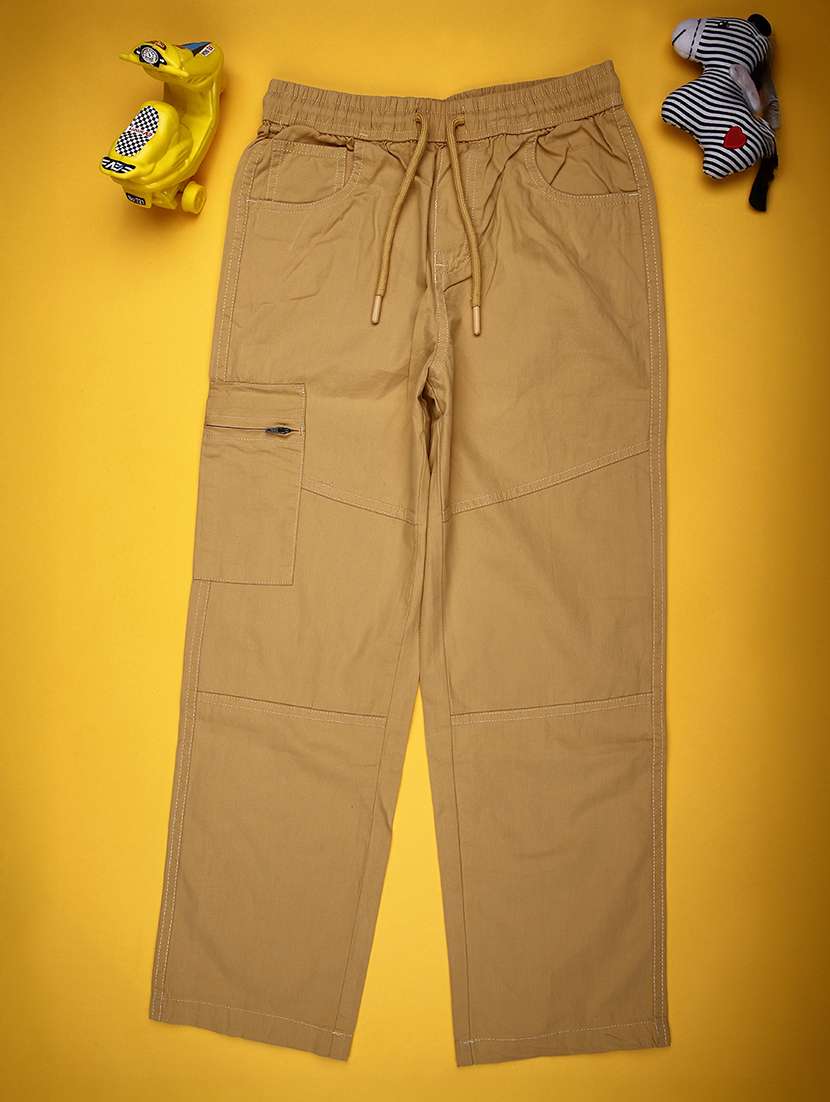 boys solid mid rise cargo