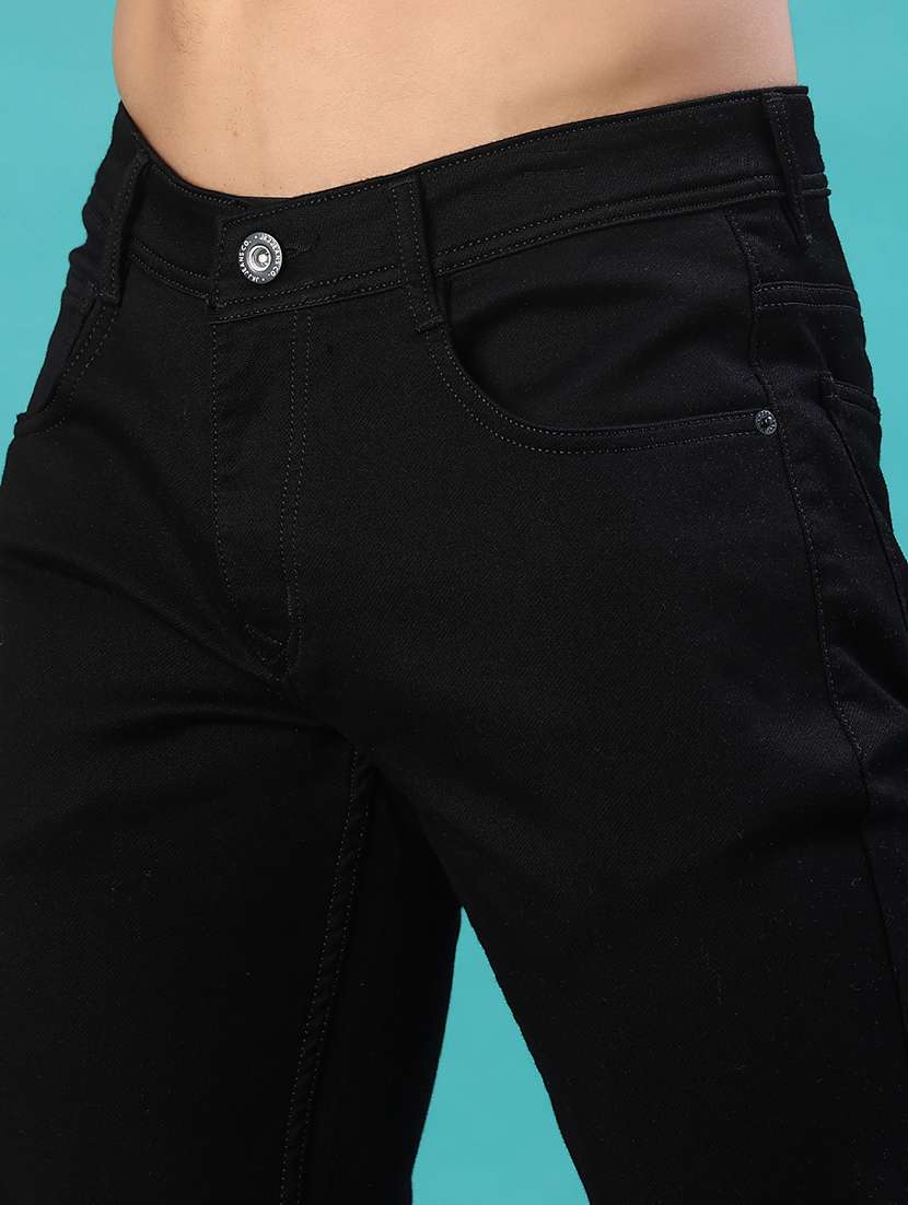 men plain mid rise full length jeans - 22069001 -  Standard Image - 5