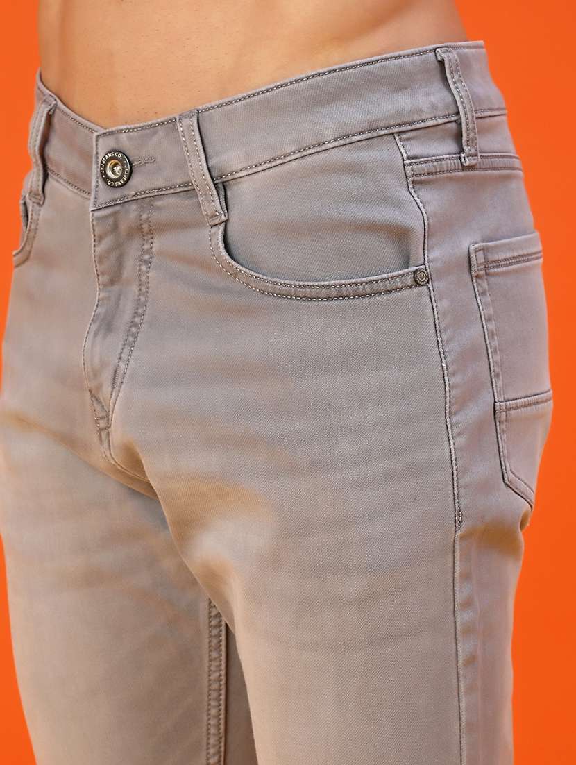 men washed mid rise ankle length jeans - 22069007 -  Standard Image - 5