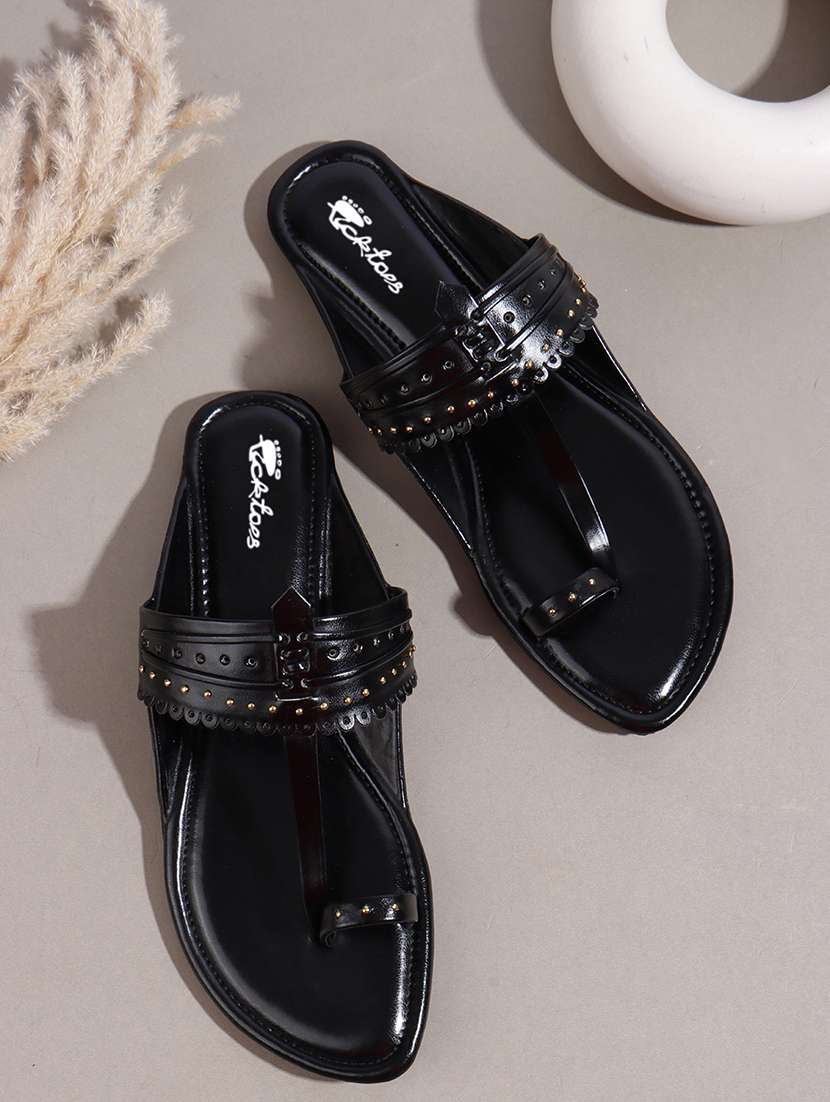 women one toe slip on flats - 22069072 -  Zoom Image - 0
