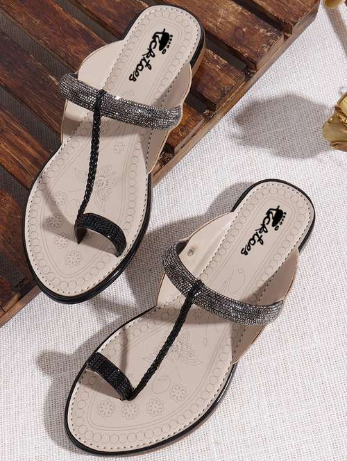 women one toe slip on flats - 22069078 -  Standard Image - 0