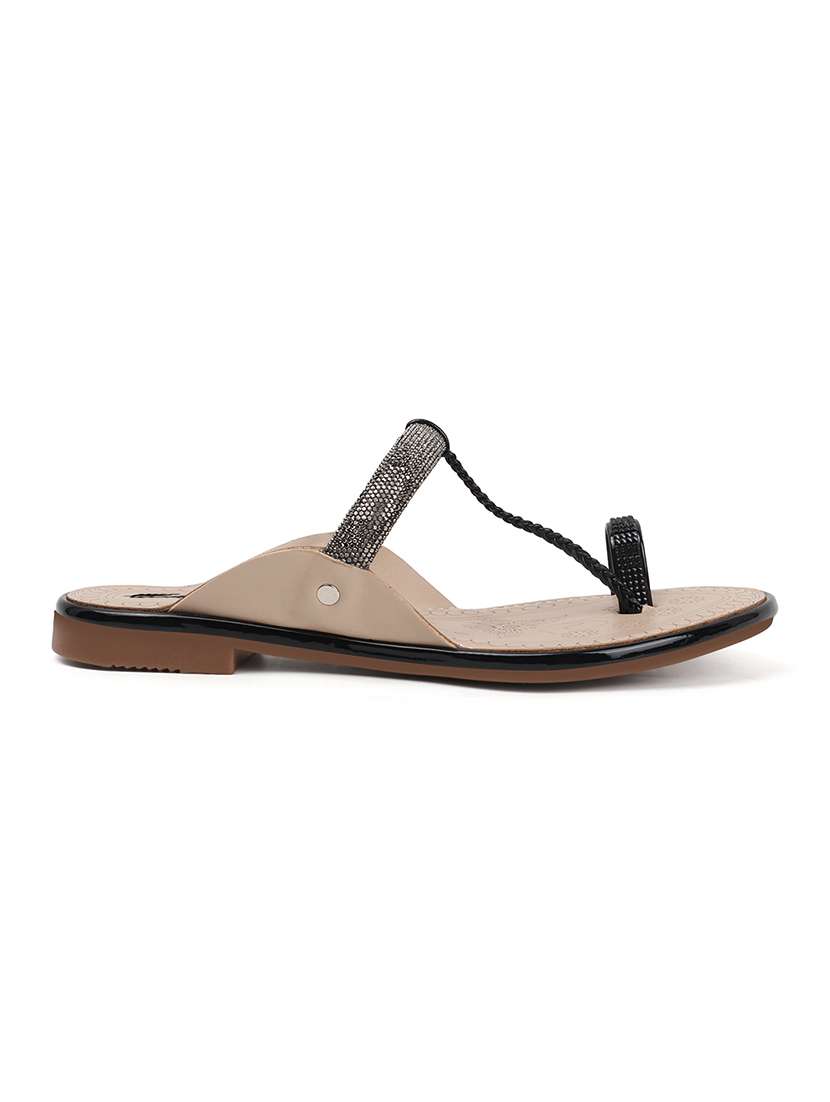 women one toe slip on flats - 22069078 - Standard Image - 3