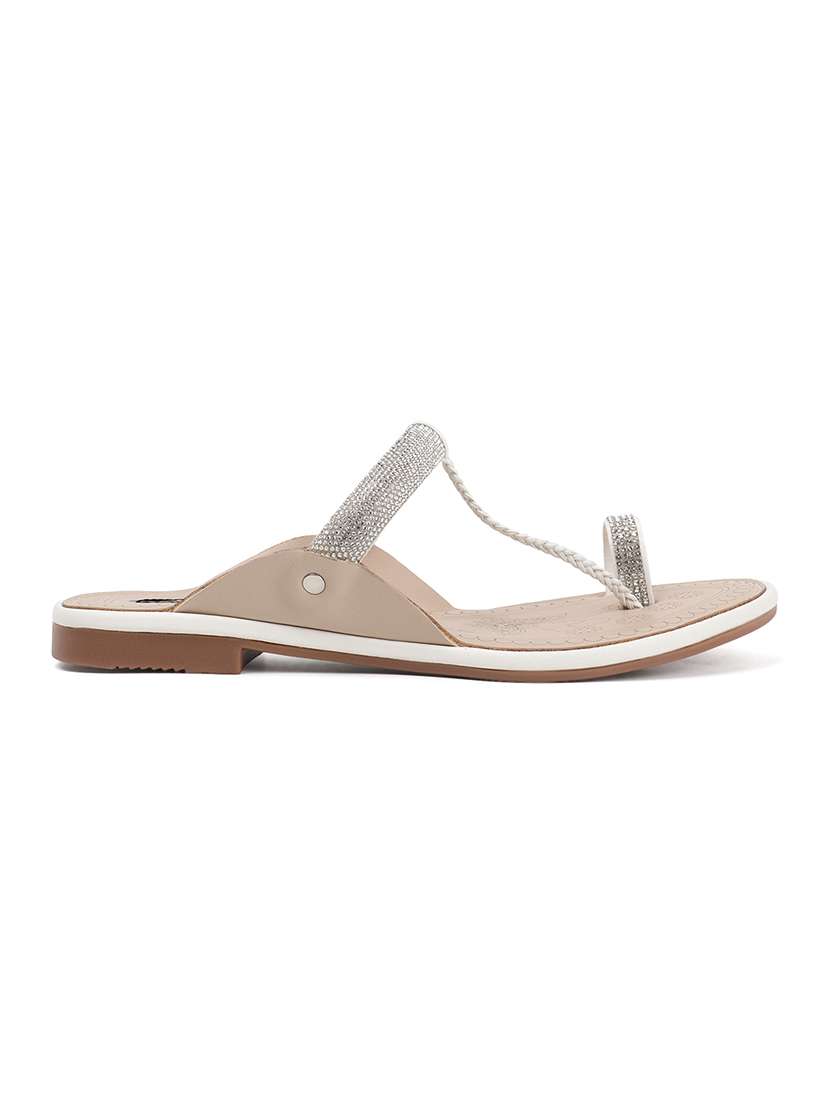 women embellished one toe flat sandal - 22069080 - Standard Image - 3