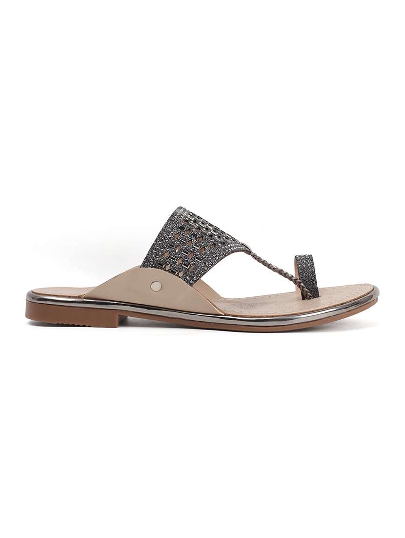women embellished one toe flat sandal - 22069086 - Standard Image - 3