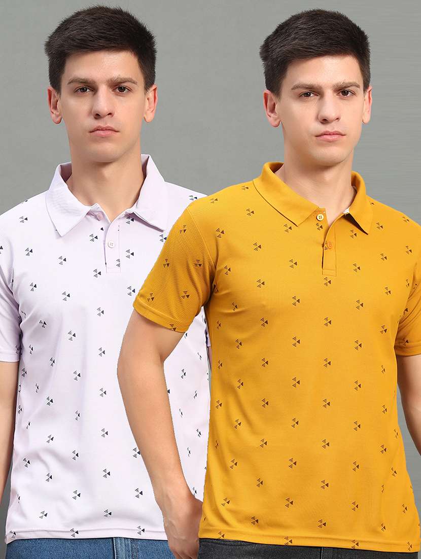 men pack of 2 short sleeve polo t-shirt