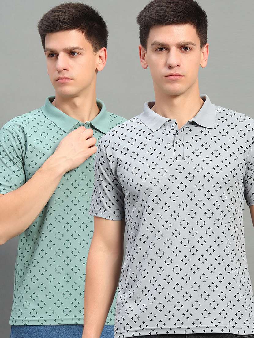 men pack of 2 short sleeve polo t-shirt