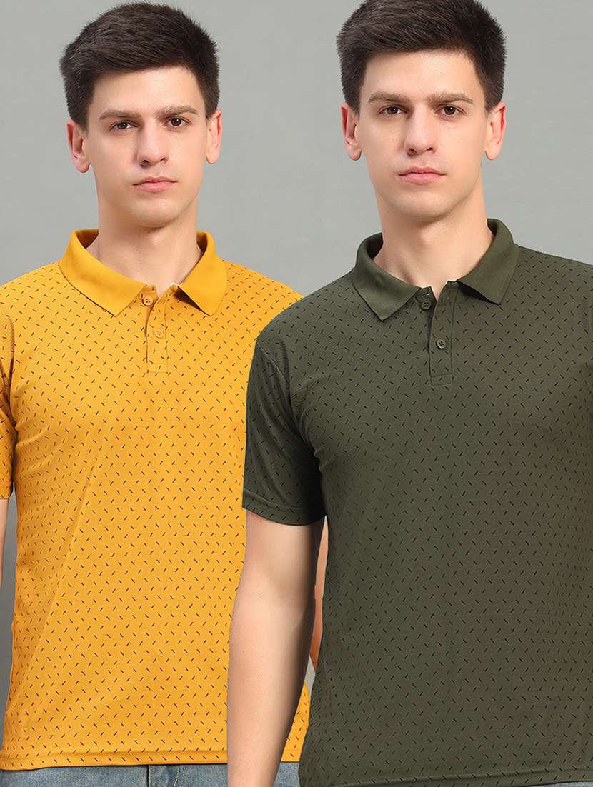 men pack of 2 short sleeve polo t-shirt