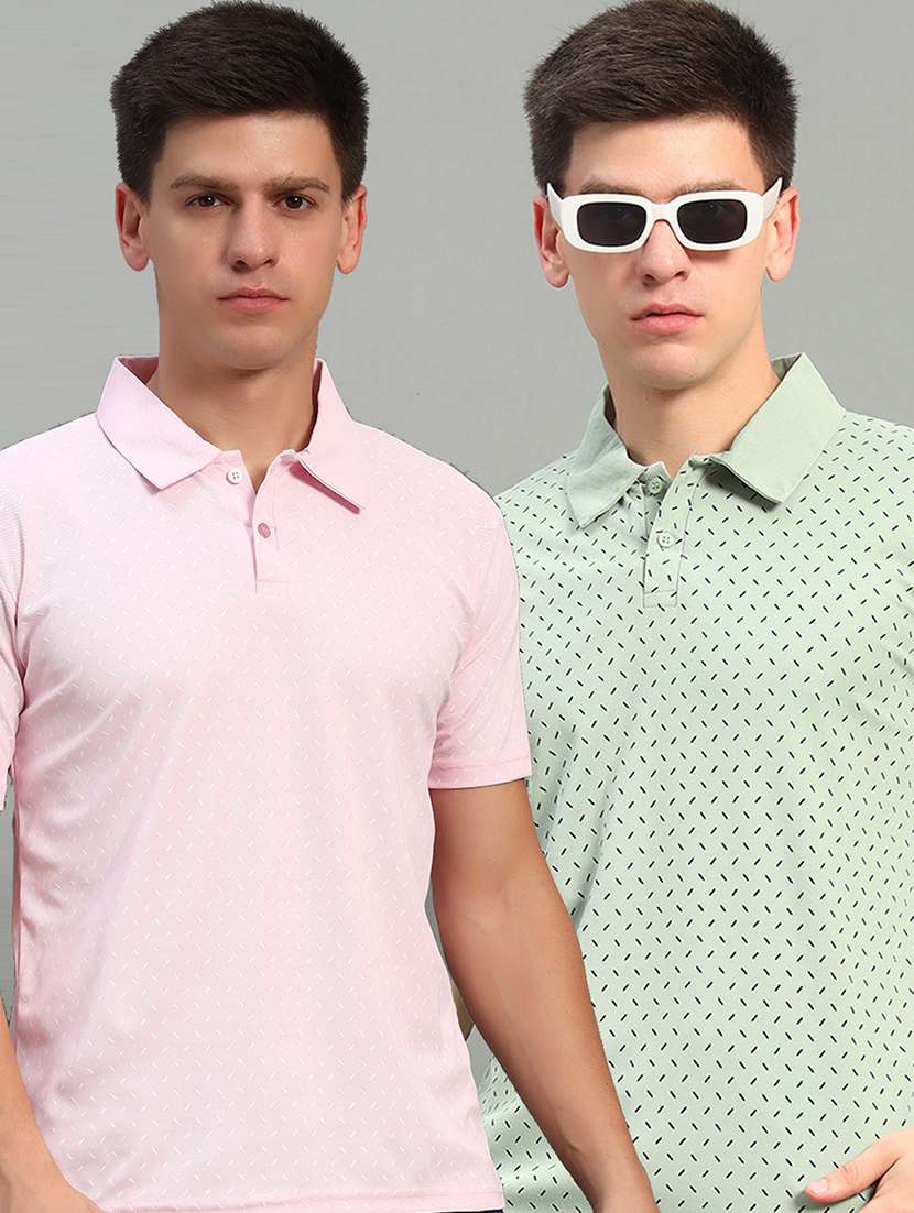men pack of 2 short sleeve polo t-shirt