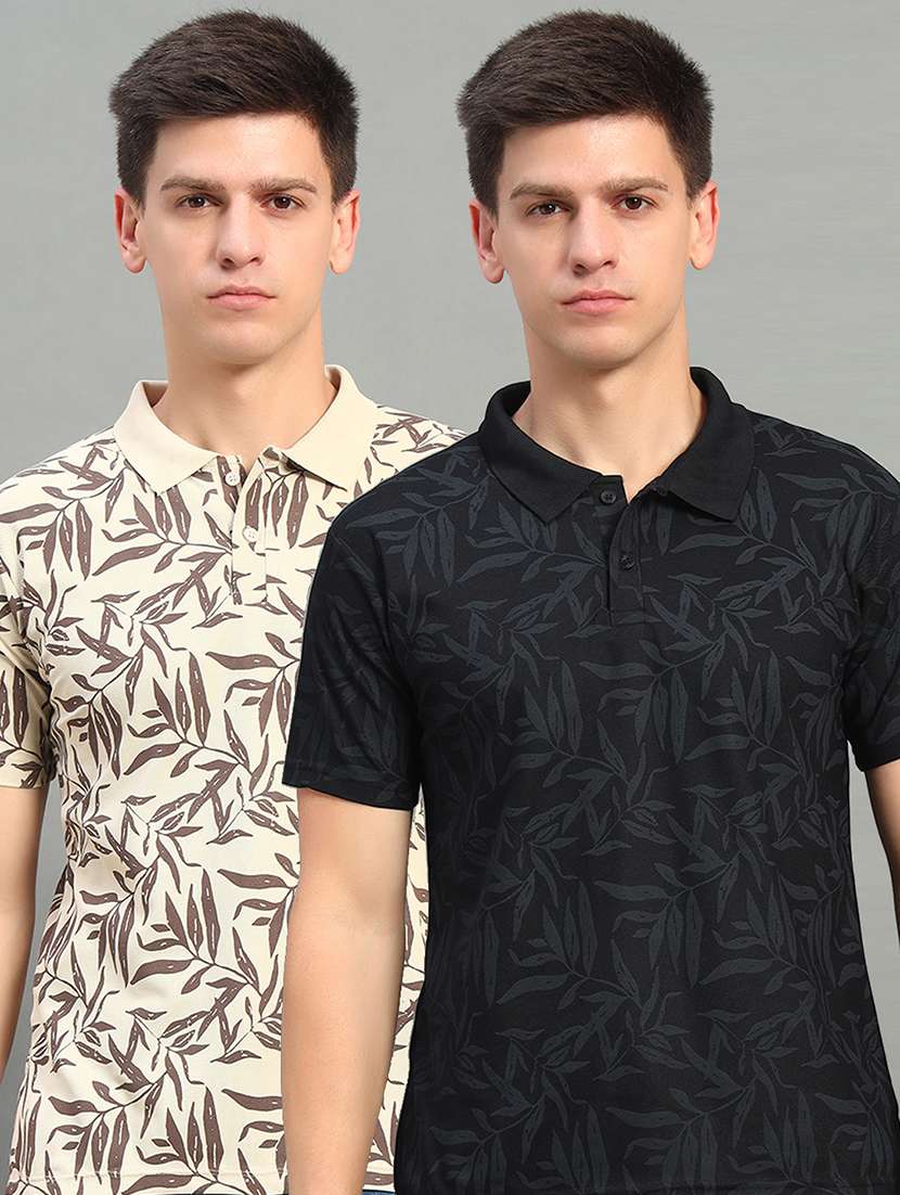 men pack of 2 short sleeve polo t-shirt
