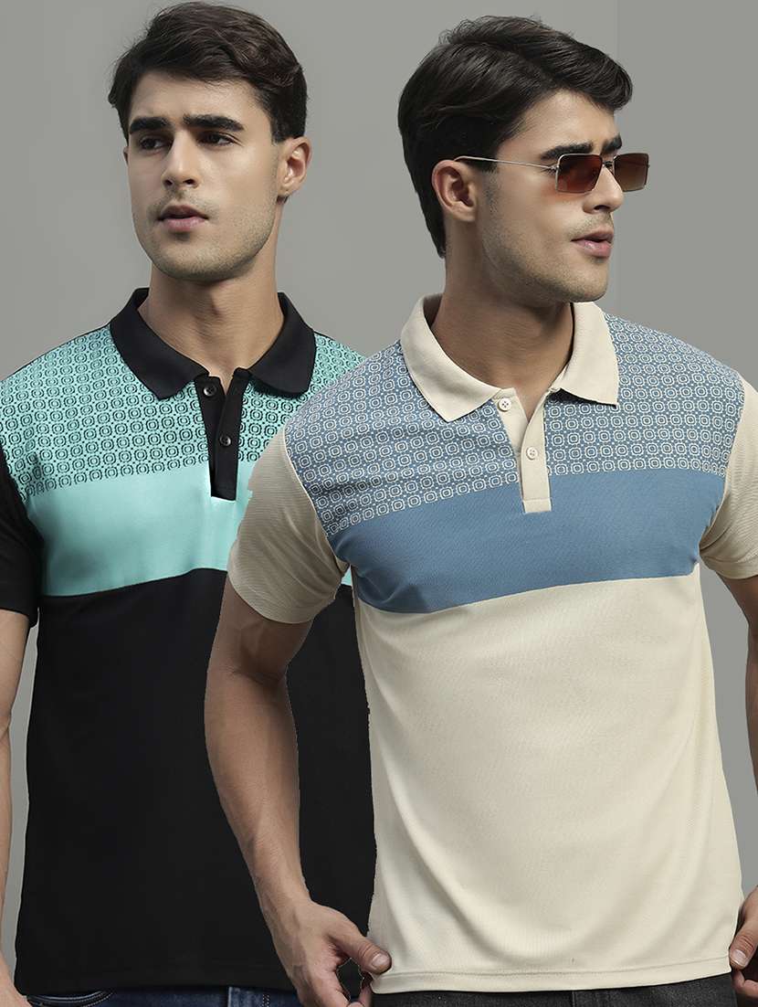 men pack of 2 short sleeve polo t-shirt