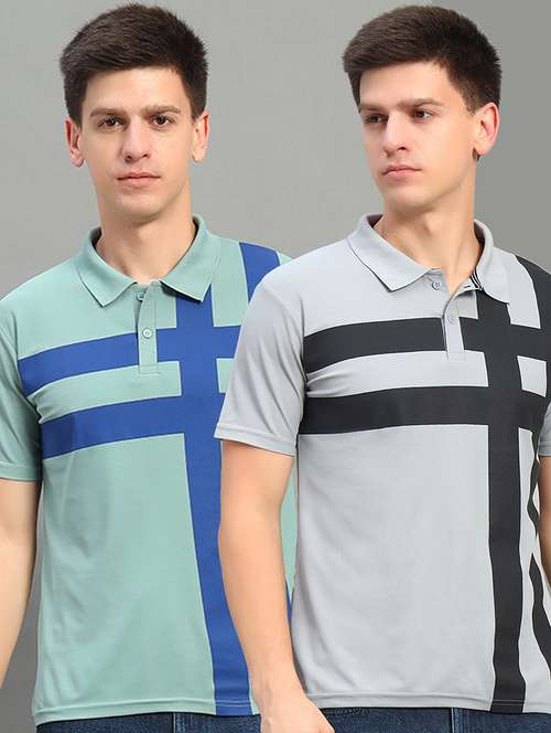 men pack of 2 short sleeve polo t-shirt - 22069122 -  Standard Image - 0