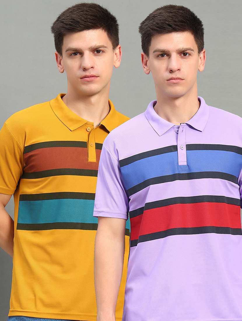 men pack of 2 short sleeve polo t-shirt