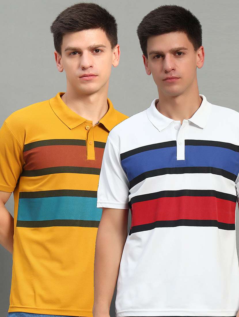 men pack of 2 short sleeve polo t-shirt