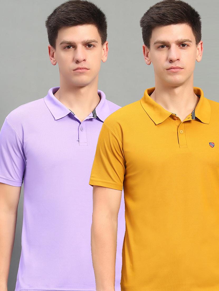 men pack of 2 short sleeve polo t-shirt
