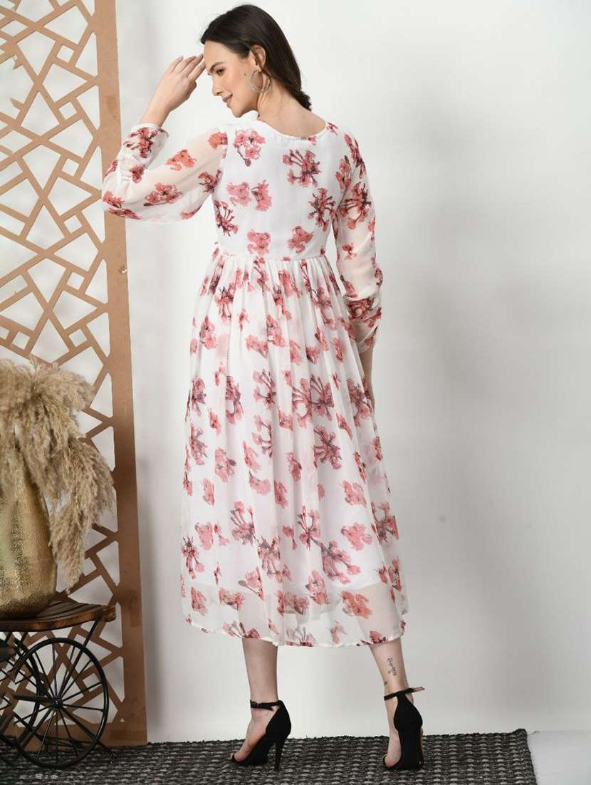 women floral printed long sleeve kurta dupatta set - 22069142 - Standard Image - 3