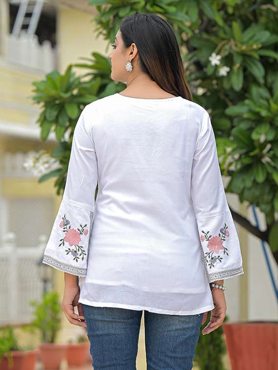 women embroidered long sleeve top - 22069146 -  Standard Image - 3