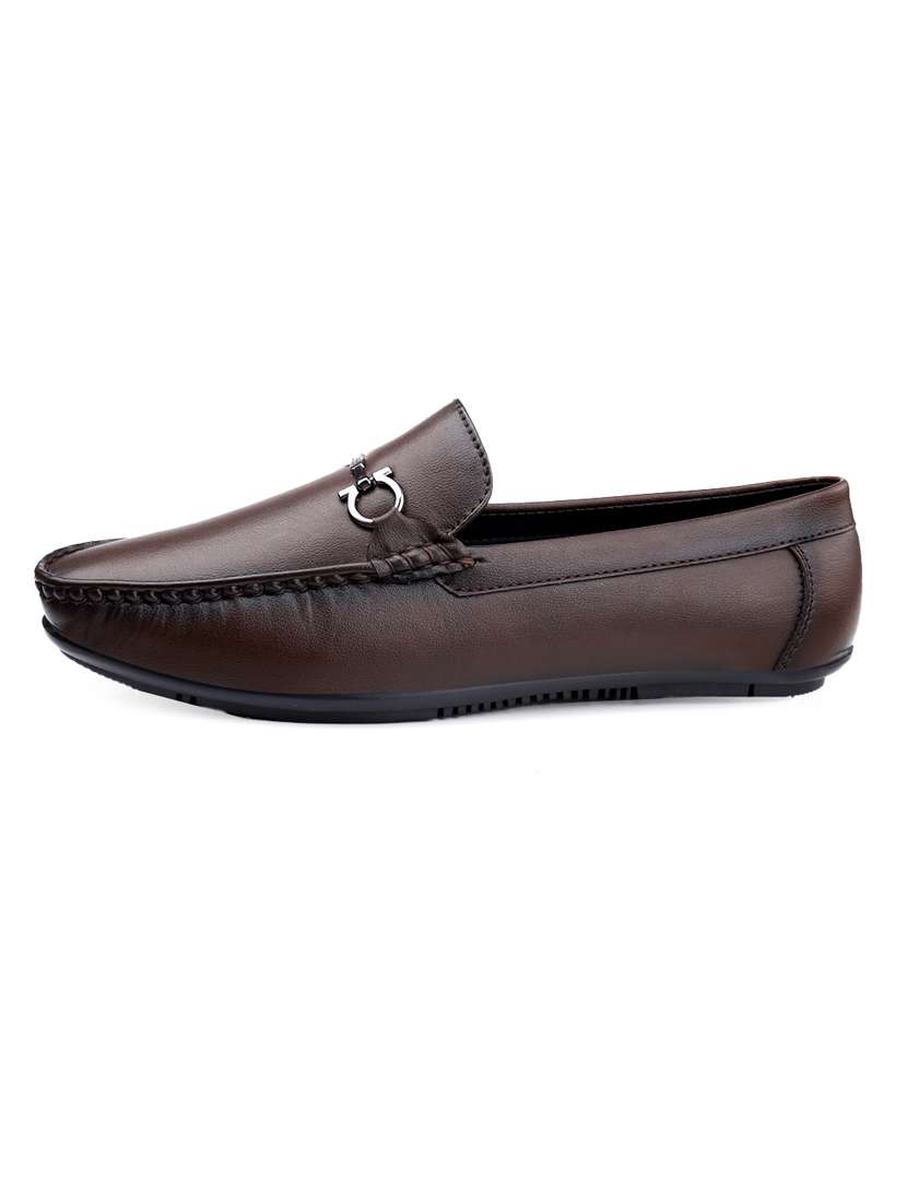 men brown slip on loafer - 22069159 - Standard Image - 3