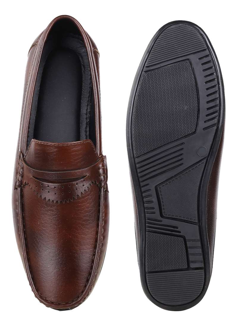 men brown slip on loafer - 22069177 - Standard Image - 5