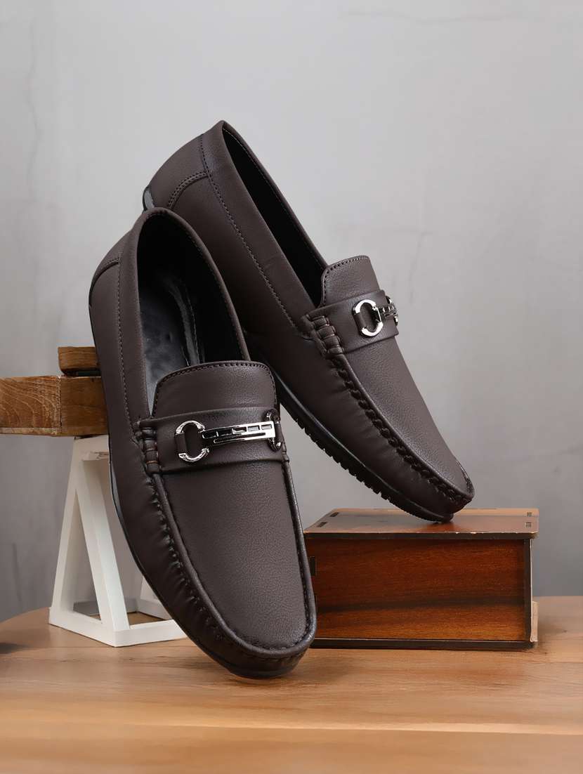men brown slip on loafer - 22069184 -  Zoom Image - 0