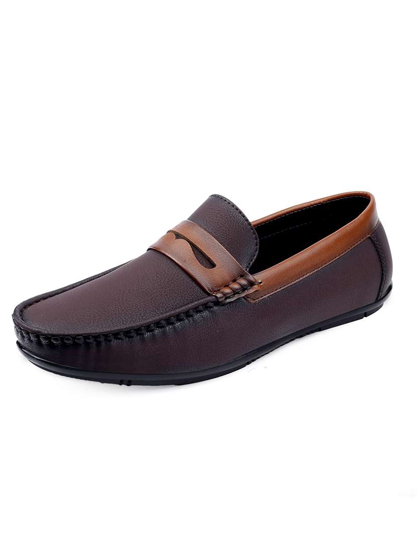men brown slip on loafer - 22069194 - Standard Image - 3