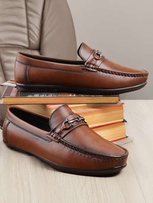 men tan slip on loafer - 22069198 -  Standard Image - 0
