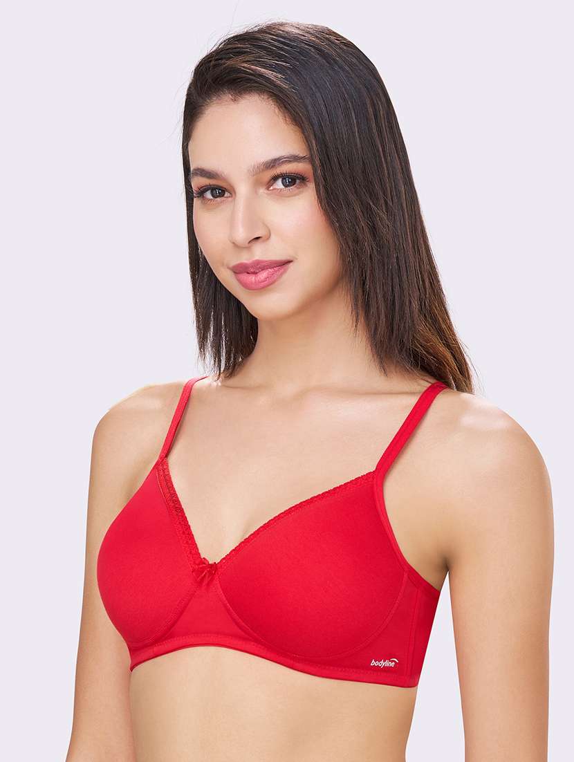 women pack of 2 solid lightly padded t-shirt bra - 22069223 -  Standard Image - 3