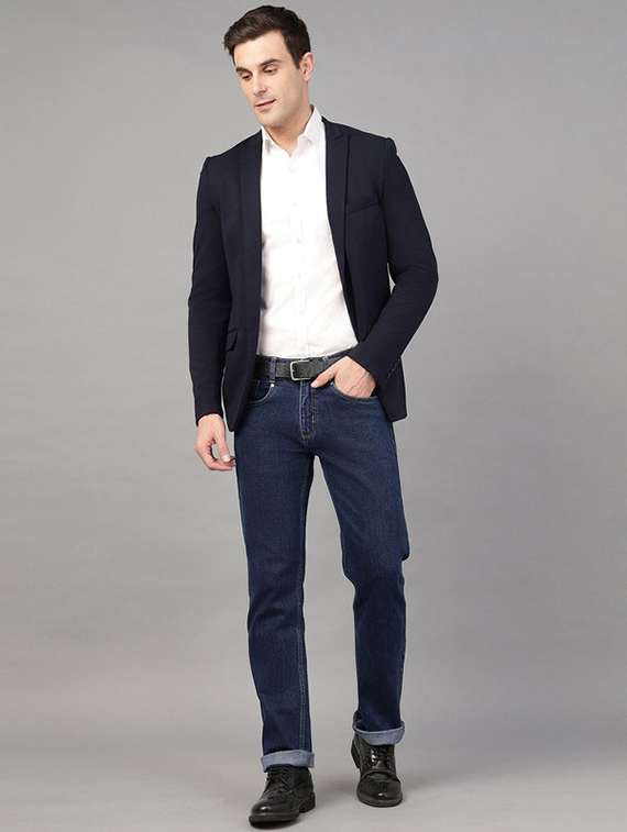 men solid mid rise slim fit jean - 22069238 - Standard Image - 5